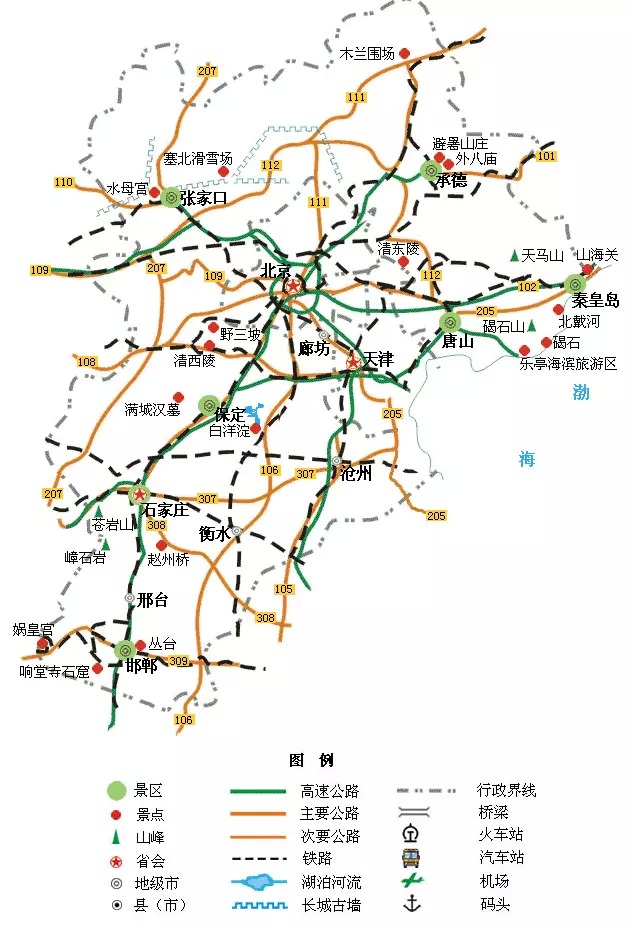 五一小长假将至，各地旅游简图