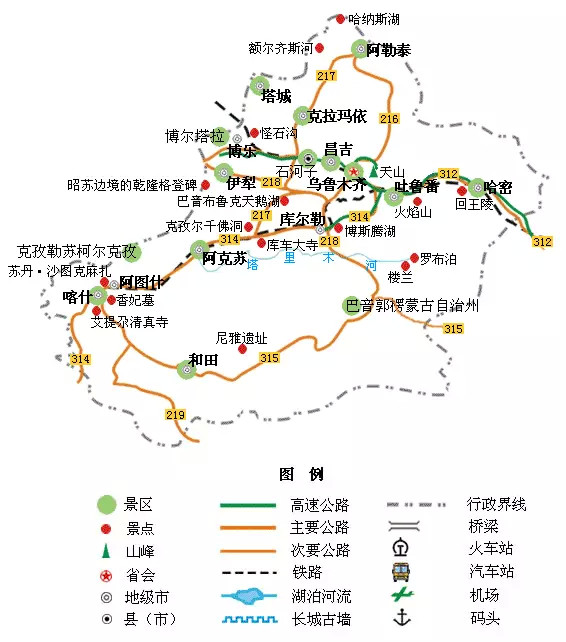五一小长假将至，各地旅游简图